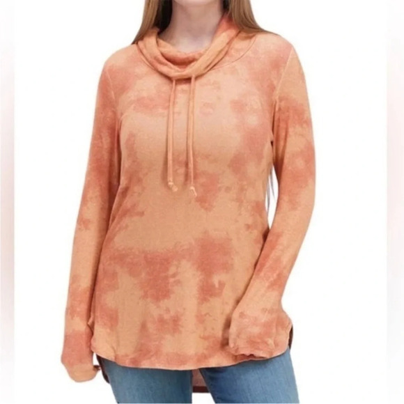 New Market & Spruce Cowl Neck Tunic Shirt Long Sleeve - Picture 1 of 7